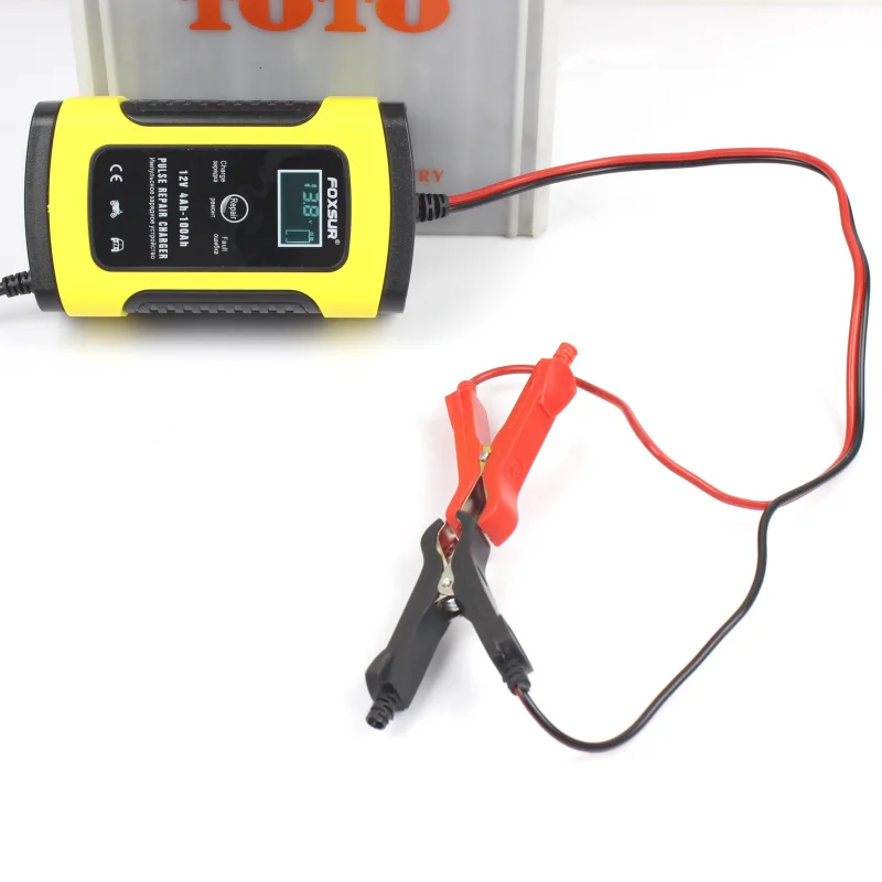 12V 5A motorcycle SUV car battery charger pulse repair with LCD charger