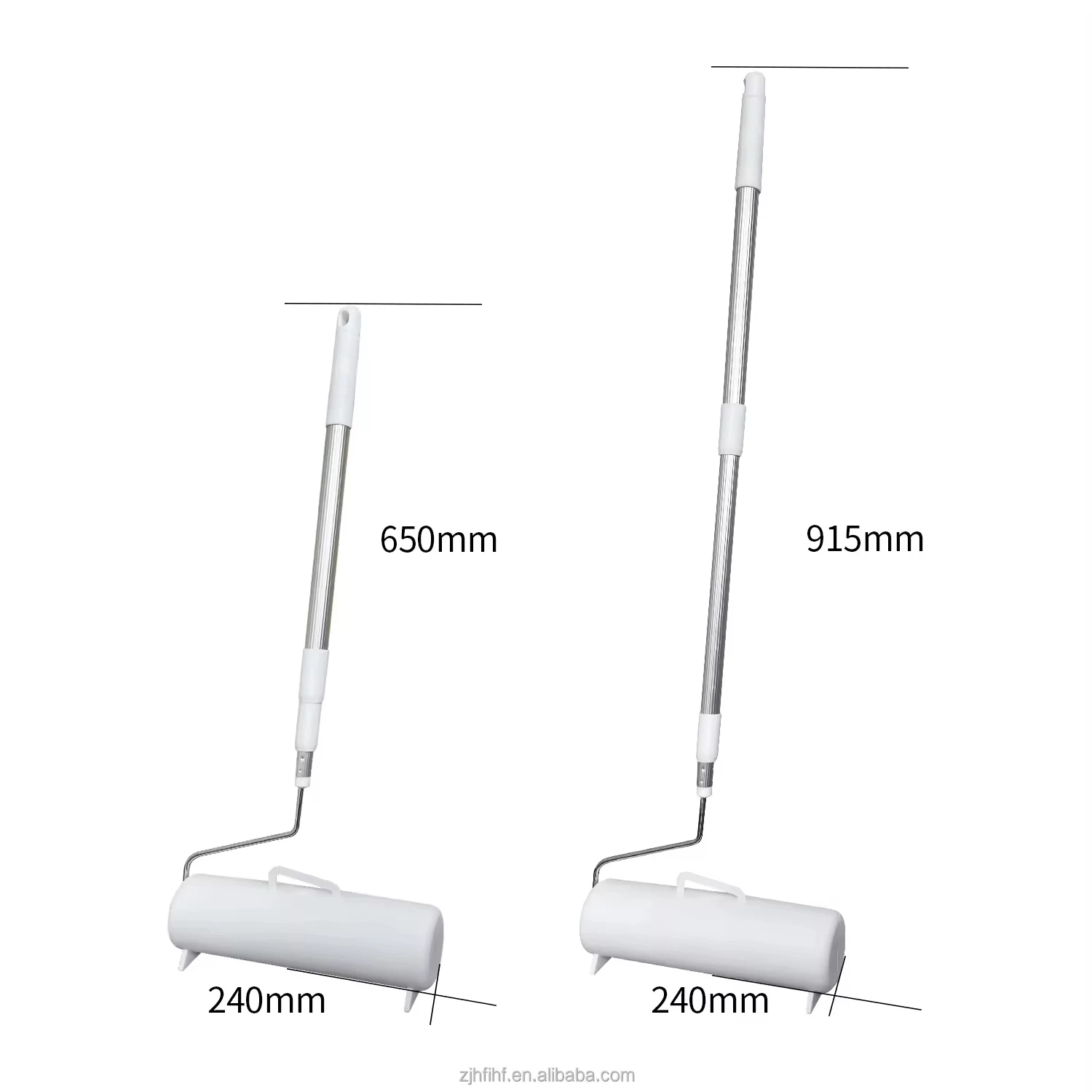 Long Handle 170mm Plastic Lint Roller with Adhesive Cheap Manual Style Hair and Dust Wiping Function