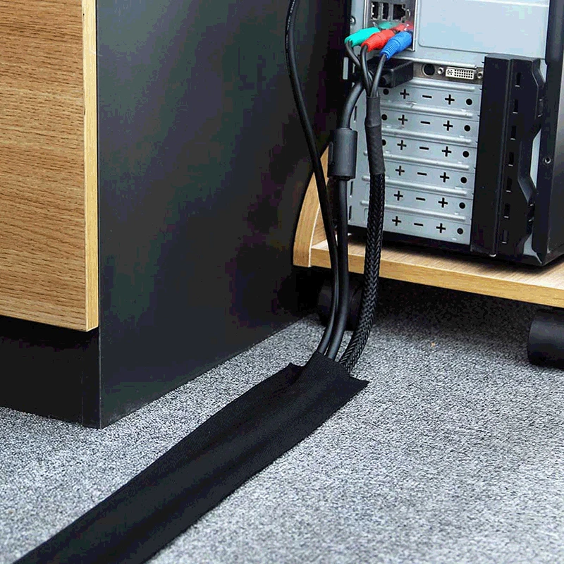 Floor Cable Cover Cords Cable Protector Carpet Cable Management for Office and Home Organizer Accessories