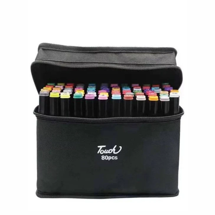 80 color customizable dual tip alcohol markers set