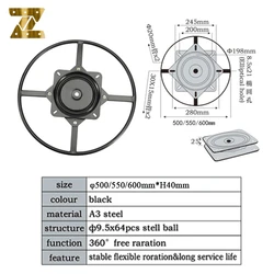 Height Quality 360 Degree Rotate Mechanism Plates Heavy Duty Swivel Turntable Lazy Susan For Sofa Chair Base Recliner Parts