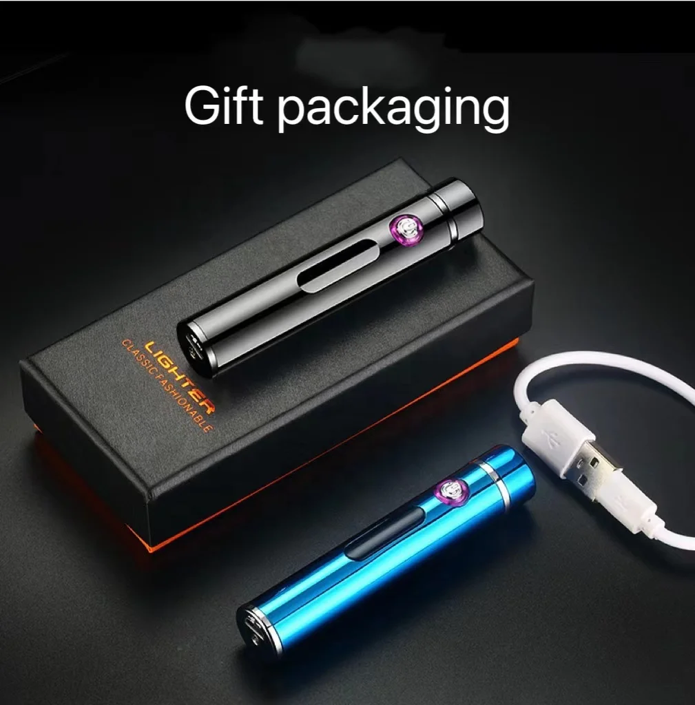 Портативная перезаряжаемая плазменная USB-зажигалка Электронная зажигалка с двойной дугой и