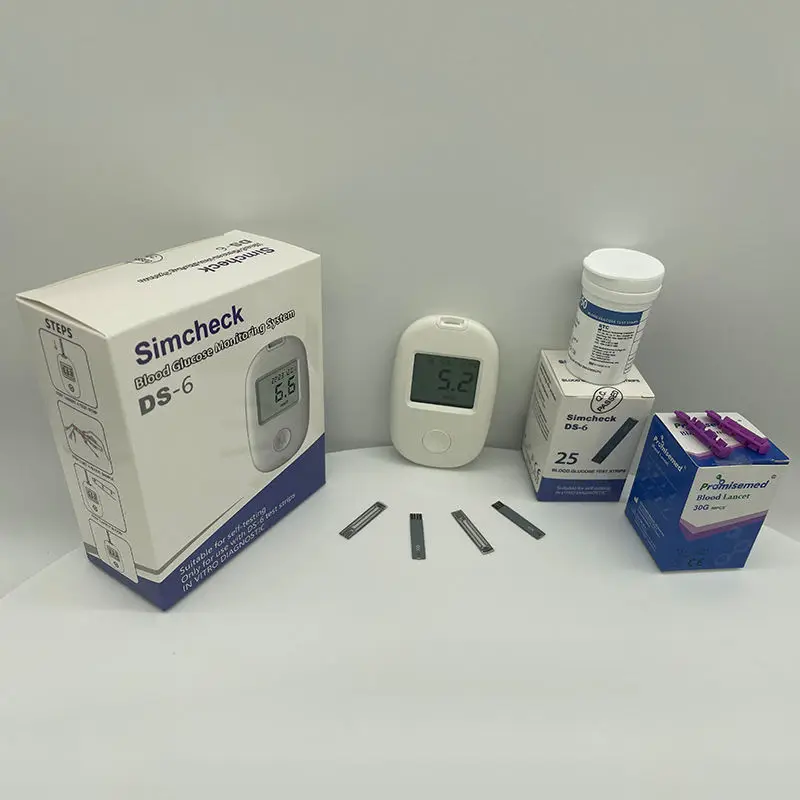 Medical Blood Glucose Meter with Test Strip and Blood Collection Needle for Elderly People House-Service Detector Tester