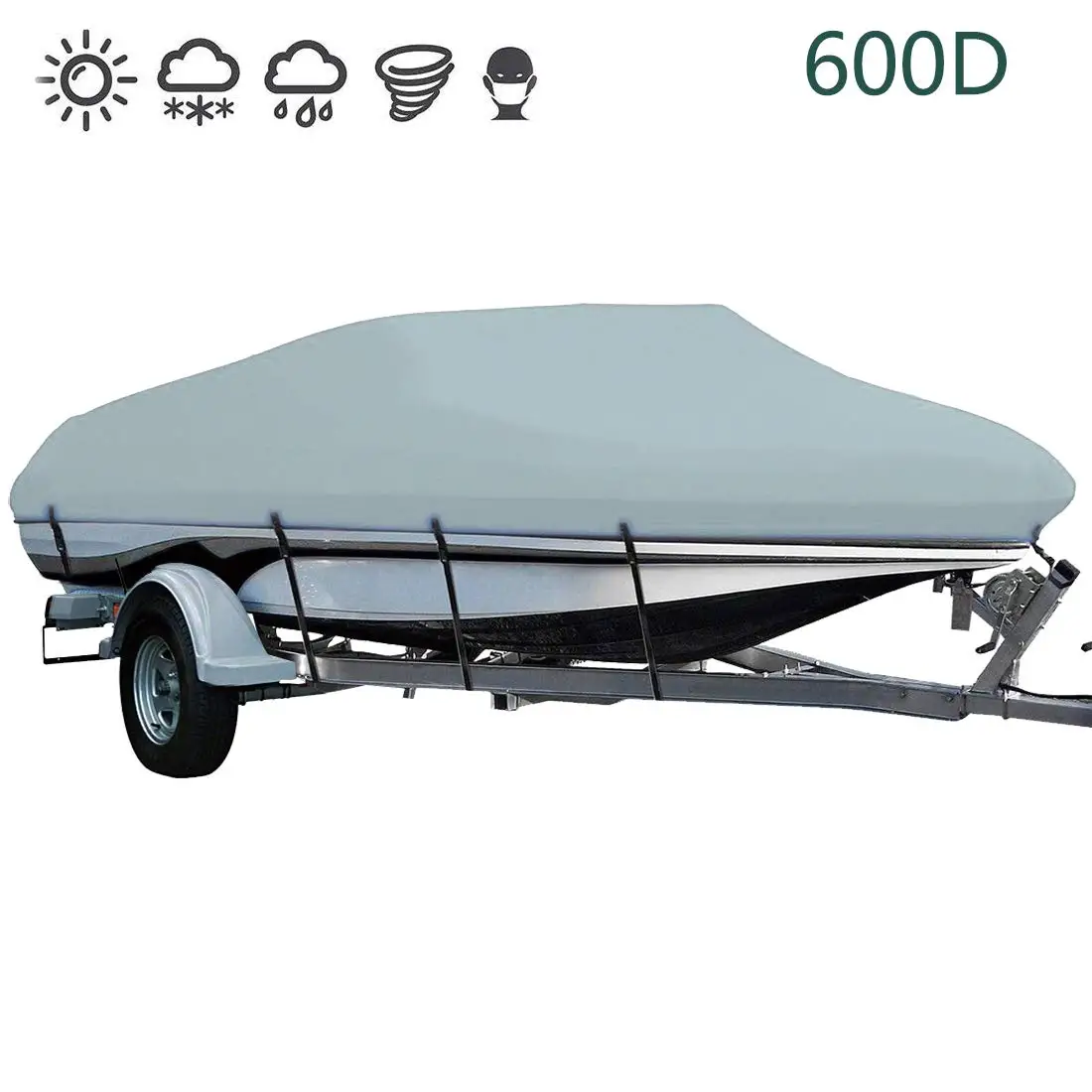 Waterproof Heavy Duty UV Resistant Center Console Sailboat Cover