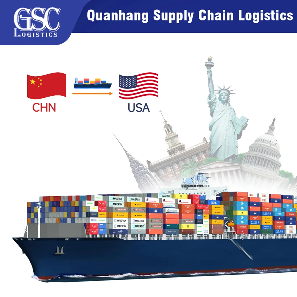 GSC cheap rate door to door fcl lcl sea freight shipping shenzhen to us ddu ddp forward shipping agent from China to us by sea