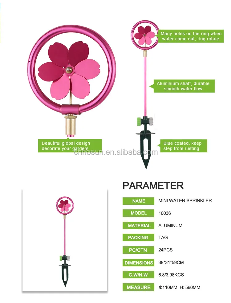 Chinese portable flower metal watering decorative nozzle rotating mini lawn farm equipment garden irrigation mini sprinkler