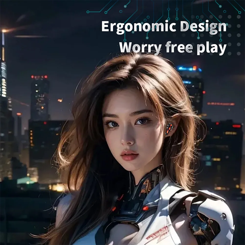 OEM ODM YX36 Low Latency Gaming TWS Earphones Wireless Earbuds Headsets Dual Pairing V5.4 ANC Noise Cancellation Ear Buds