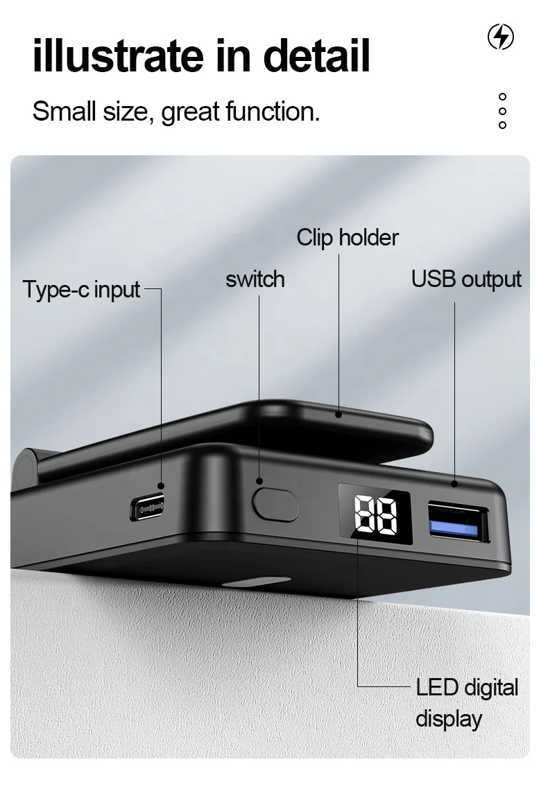 SUNSTELL Original Magnetic Battery Pack 8000mAh MagSafe Portable Power Bank Mini Wireless Charger For I Phone 12 13 14 15 Series