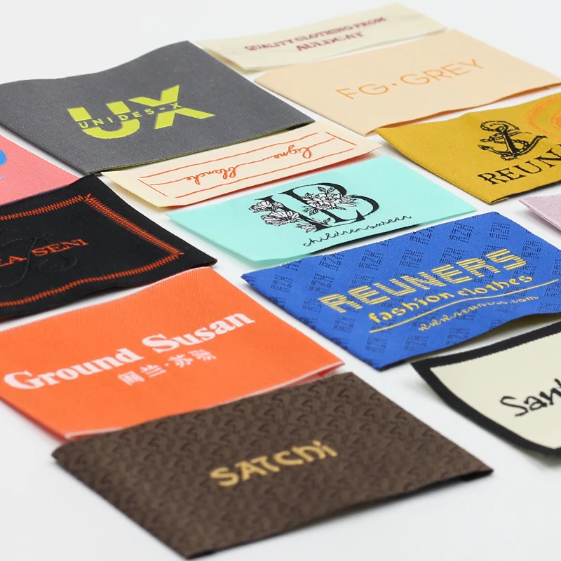 Reuners OEM Custom Cotton Collar Label Bag Label Woven Labels For Clothing Customer Logo Polyester High Standard