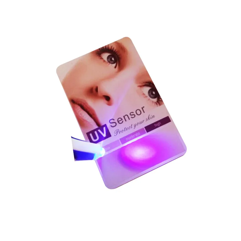 UV Test Card Summer UV Protection Test Card Photochromic PVC Card Detects UV Intensity
