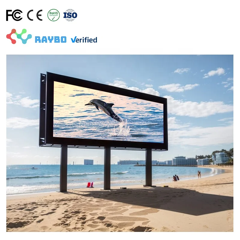 Raybo наружный двухсторонний P4 P5 P6 P8 P10 рекламный щит 6 8 мм пиксельный шаг водонепроницаемый HD-панель светодиодный экран