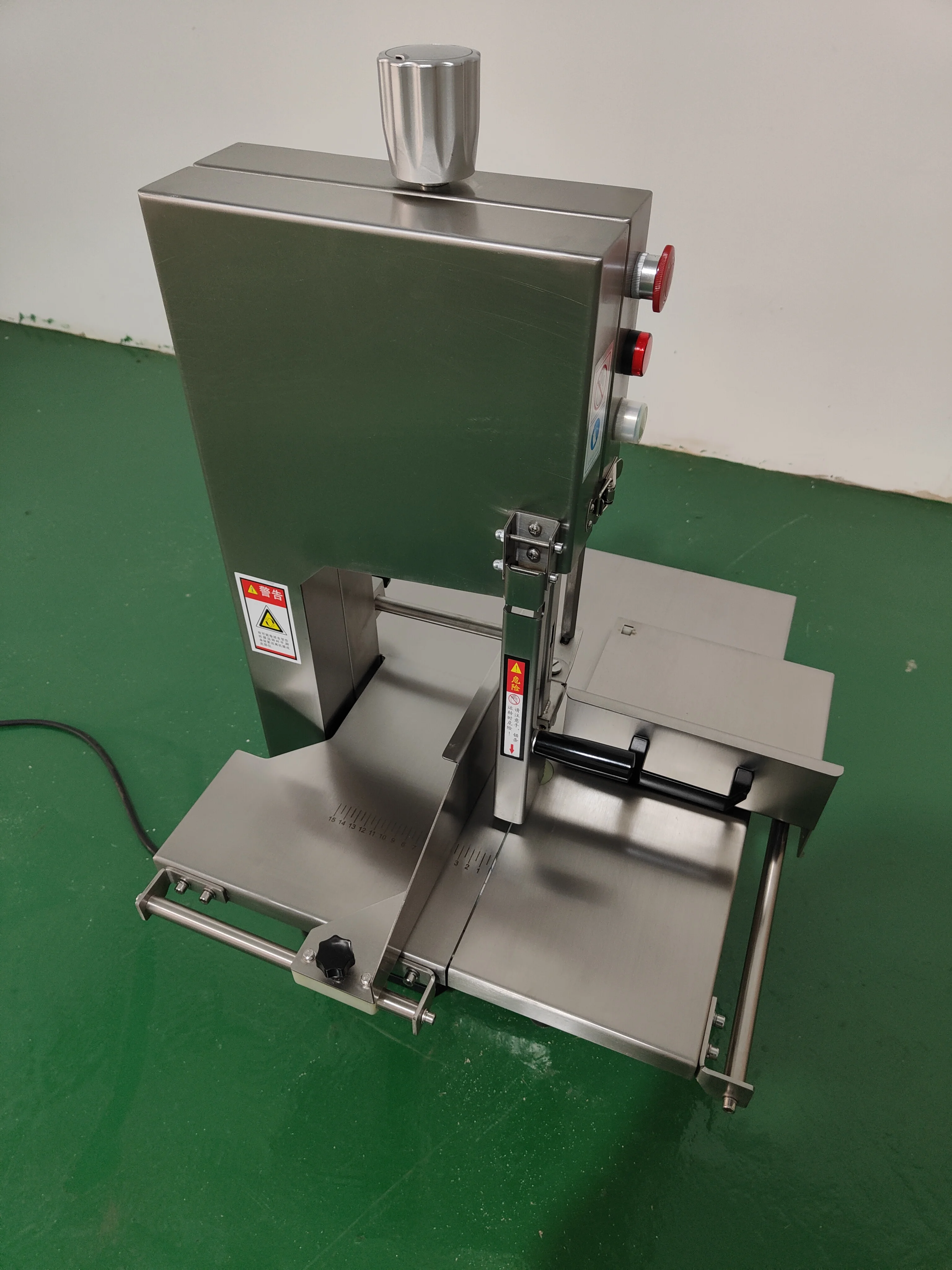 Full stainless steel 250model(1650mm) band saw machine/bone saw with powerful 1.5KW motor and imported British band saw blades