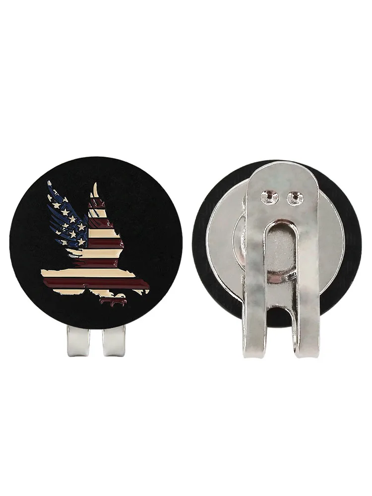 Golf Ball Mark with Golf Hat Clip Magnetic Alloy Birdie One Putt Eagle Tiger Cap Glove Design Magnetic Golf Ball Marker Hat Clip