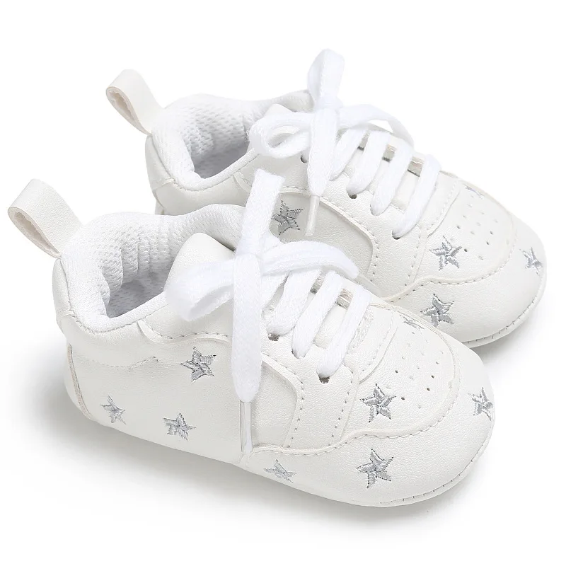 
Embroidered heart-shaped and star baby shoes soft soled casual baby walking shoes unisex 