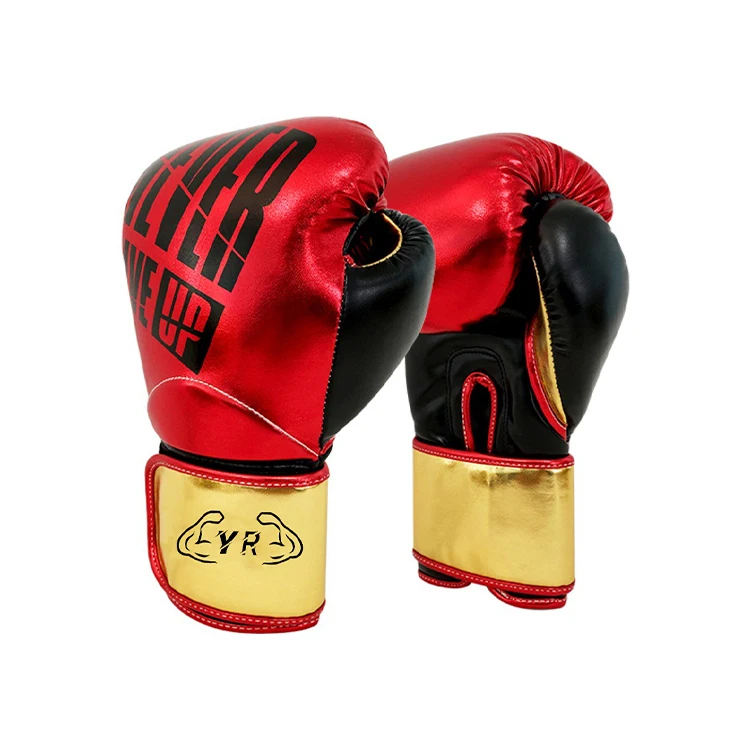 Red leather retro winning boxing gloves