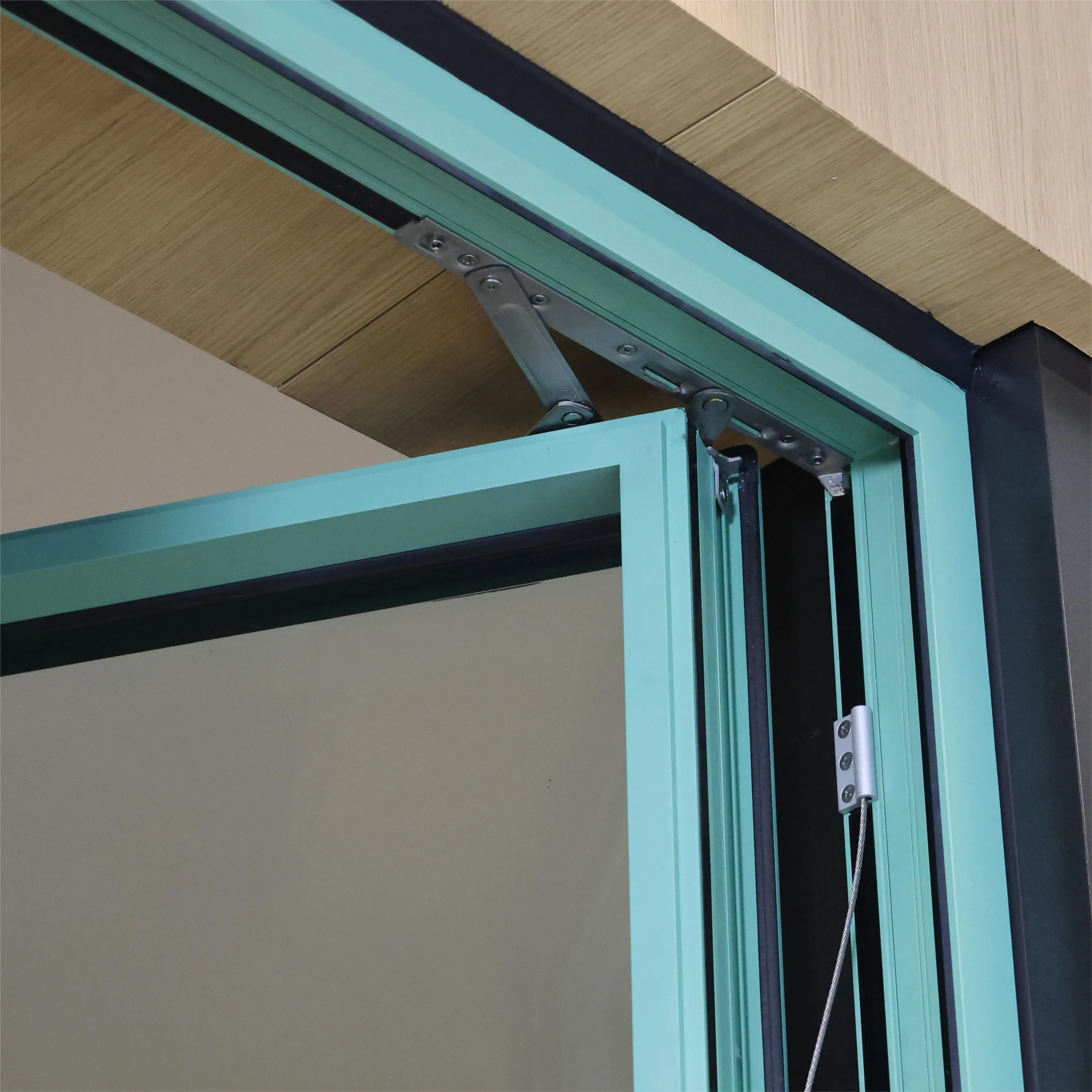 Popular design  Narrow frame toughened glass outward opening thermal break swing windows