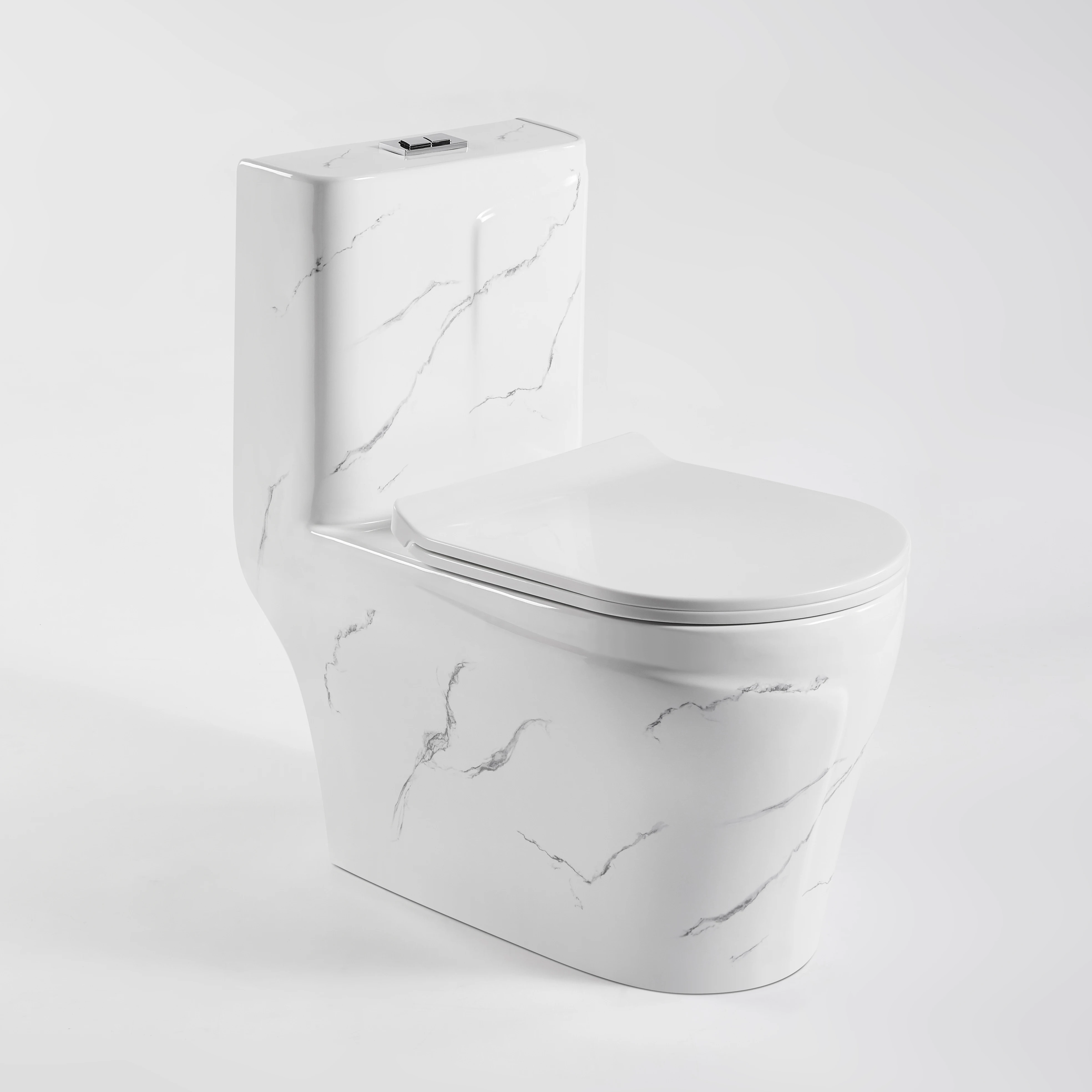 Marble ceramic inodoros sanitary wares one piece toilet bowl commode ceramic marble toilet