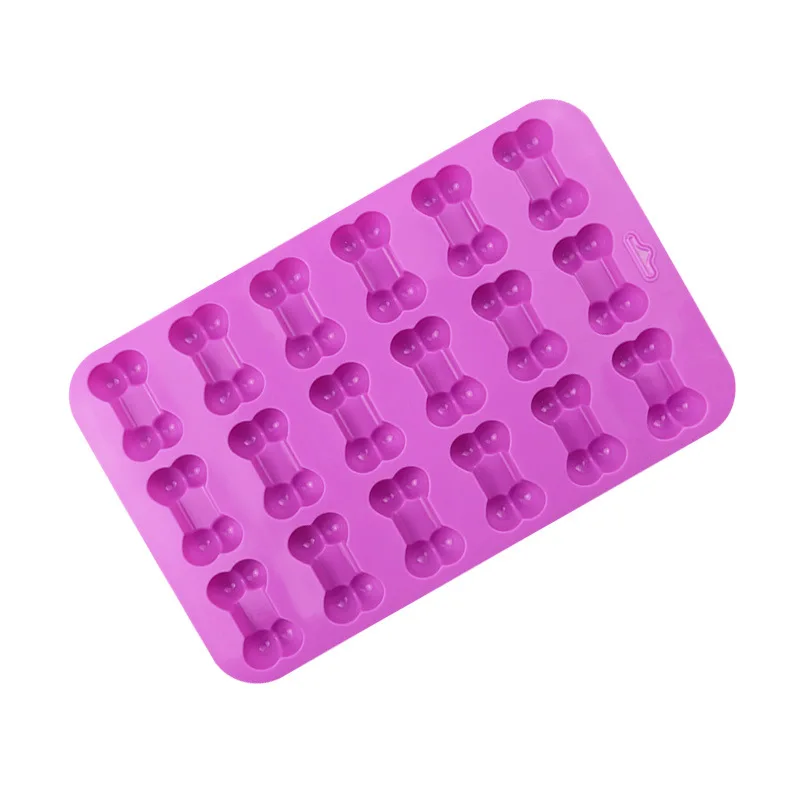 Non-stick Food Grade Silicone Puppy Dog Paw And Bone Molds For Chocolate Candy Jelly Dog Treats
