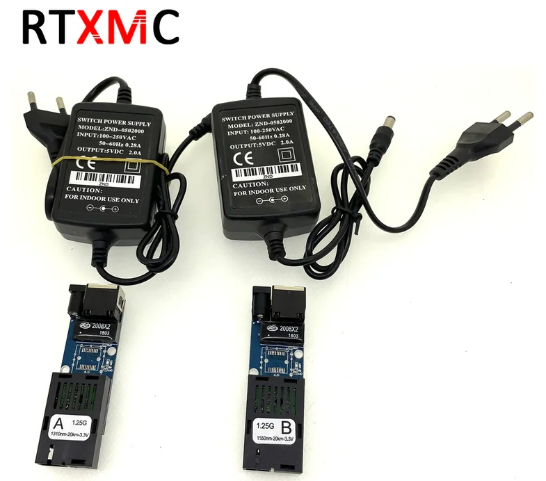 Супер Мини FTTH 1 пара 1GE гигабитные волоконно-оптический медиа конвертер 10/100/1000 Мбит/с однорежимный одинарный волоконно SC порт 20 км блок печатных плат