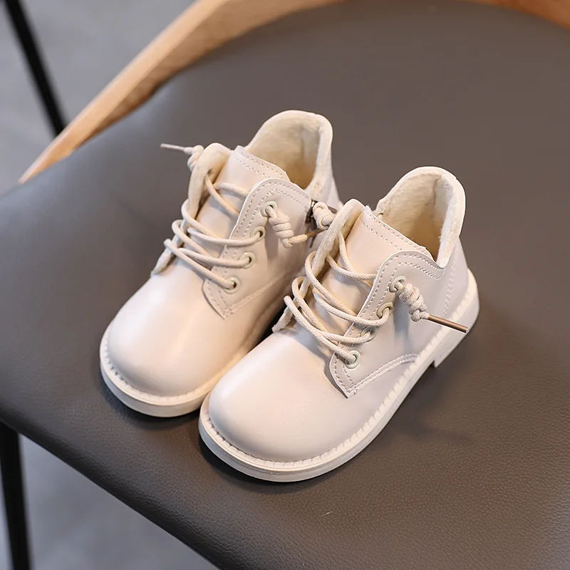 Новинка Осень-зима 2021, детская обувь с мягкой подошвой в Корейском стиле, оптовая продажа, теплые детские зимние ботинки для девочек