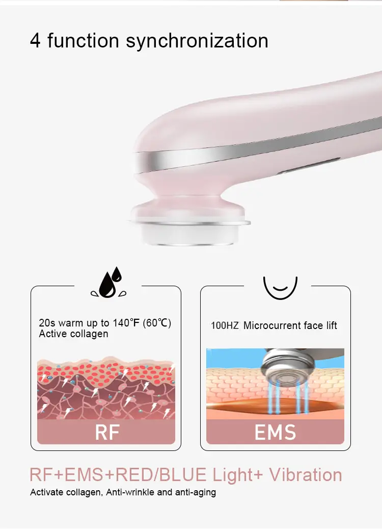 Face care rejuvenation machine electric hot cold facial beauty ultrasonic photon skin massager