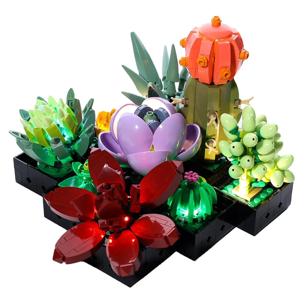 LIGHTAILING LED Succulents Plants Bonsai Blocks Set Compatible With legos 10309 - not include legos set