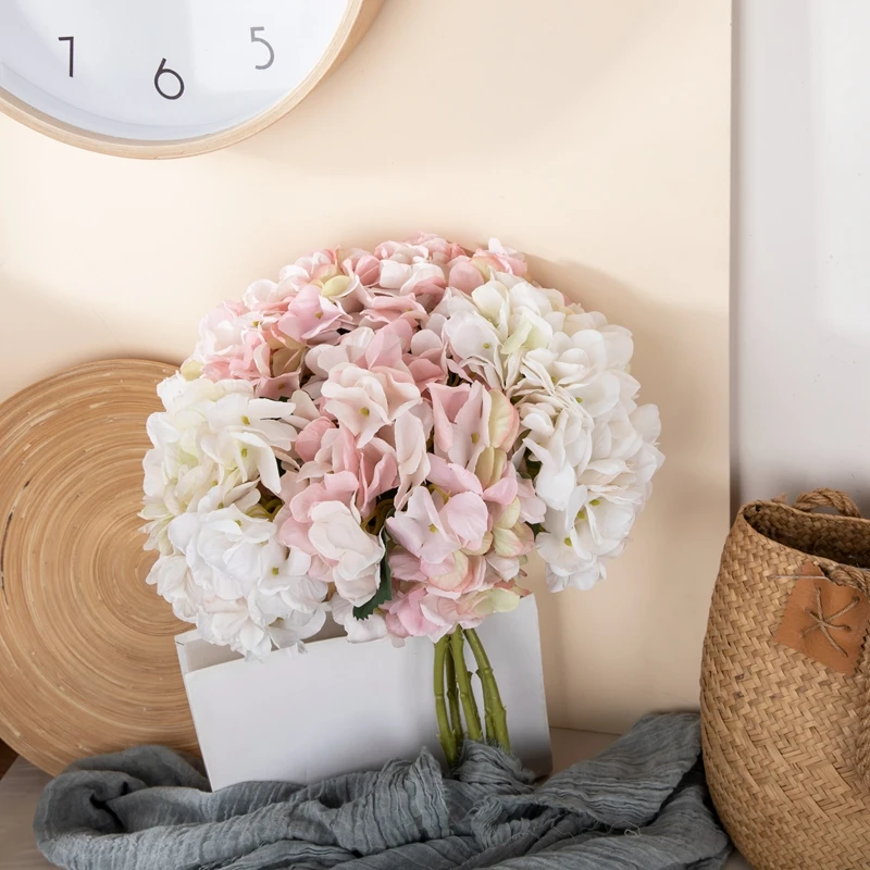 MW52665 Artificial Flower Hydrangea Hot Selling Wedding Decoration Silk Flowers