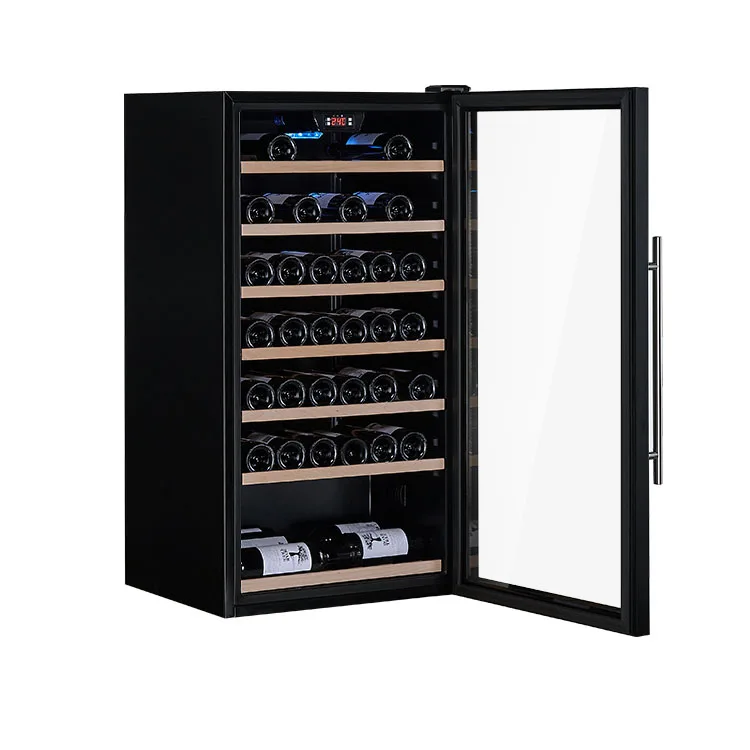 78 bottle black wine cabinet refrigerated wine cellar suitable for bar family