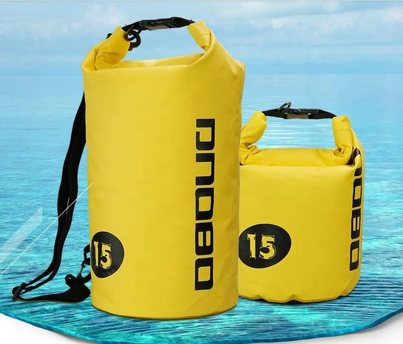 5L 10L 15L 20L Floating Boating Fishing Swimming Camping Hiking Products 500D PVC Waterproof Dry Bag 15L Water Bag