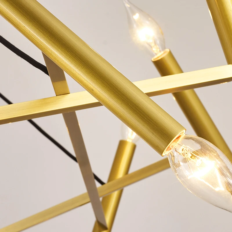 KABO moden simple chandelier antique bronze brass color dining light modern chandelier factory wholesale price