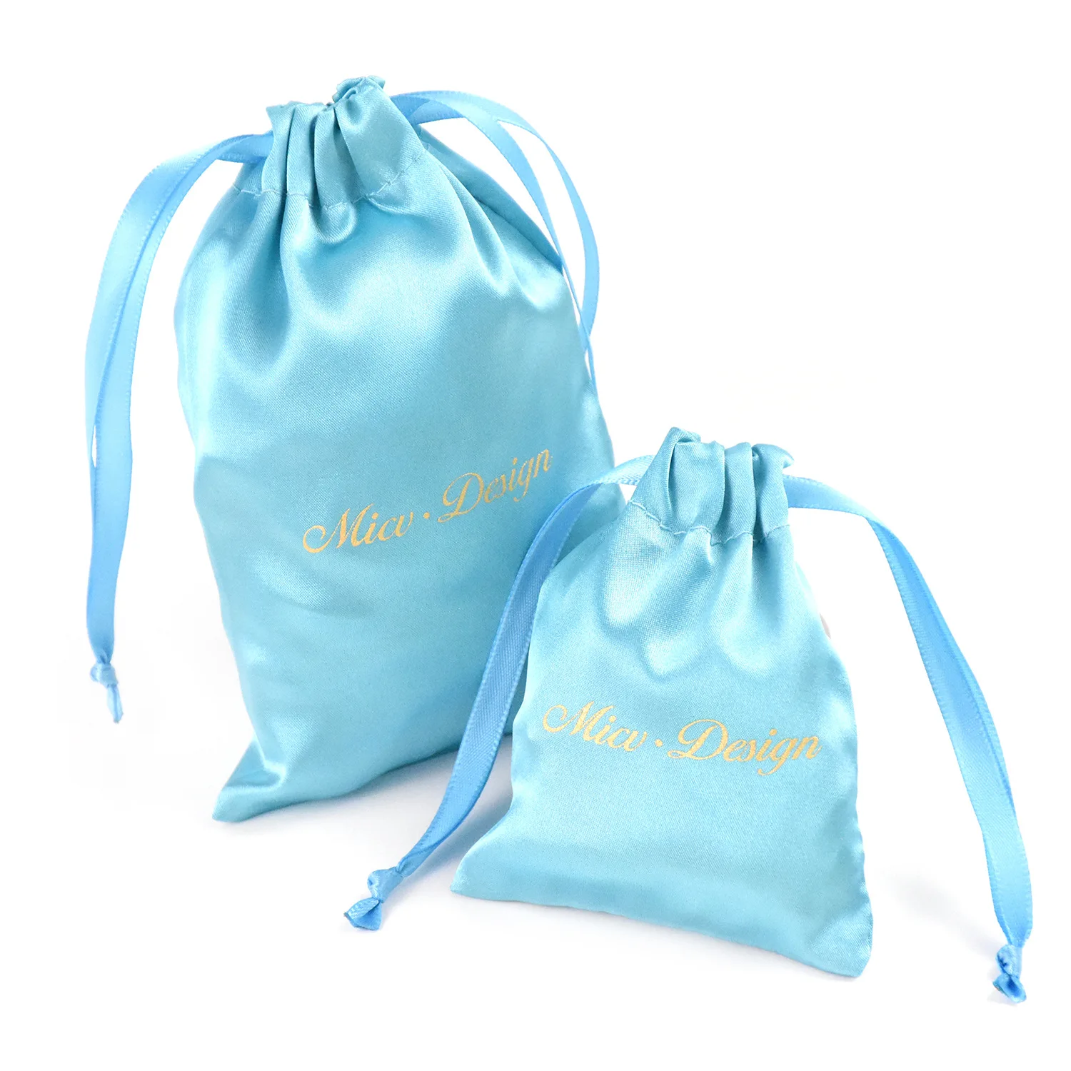 New Silk Satin Drawstring Bag Jewelry Packaging Bags Gift Cosmetic Pouch packaging pouch drawstring soft satin hair bag