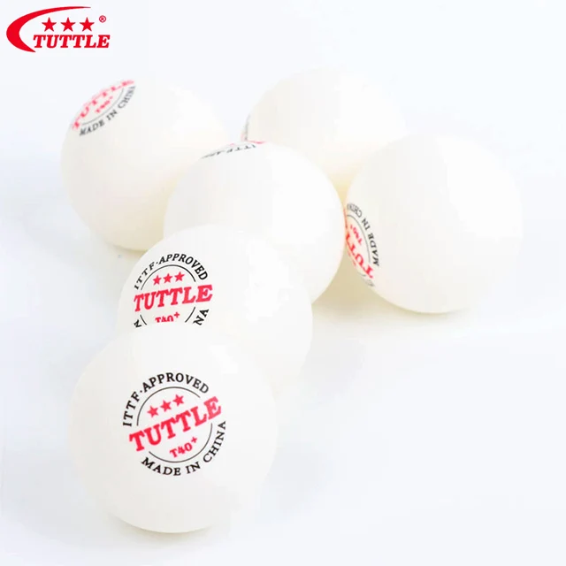 TUTTLE 6pcs/box Custom Professional Match 3 Stars  table tenni Ball Table Tennis Ball New Material ABS Plastic 40+ ITTF Approved
