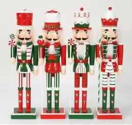 Navidad Decor Cute Christmas Gift Wooden Toy Soldier Nutcracker Candy Set Table Ornaments Christmas Decorations Nutcracker