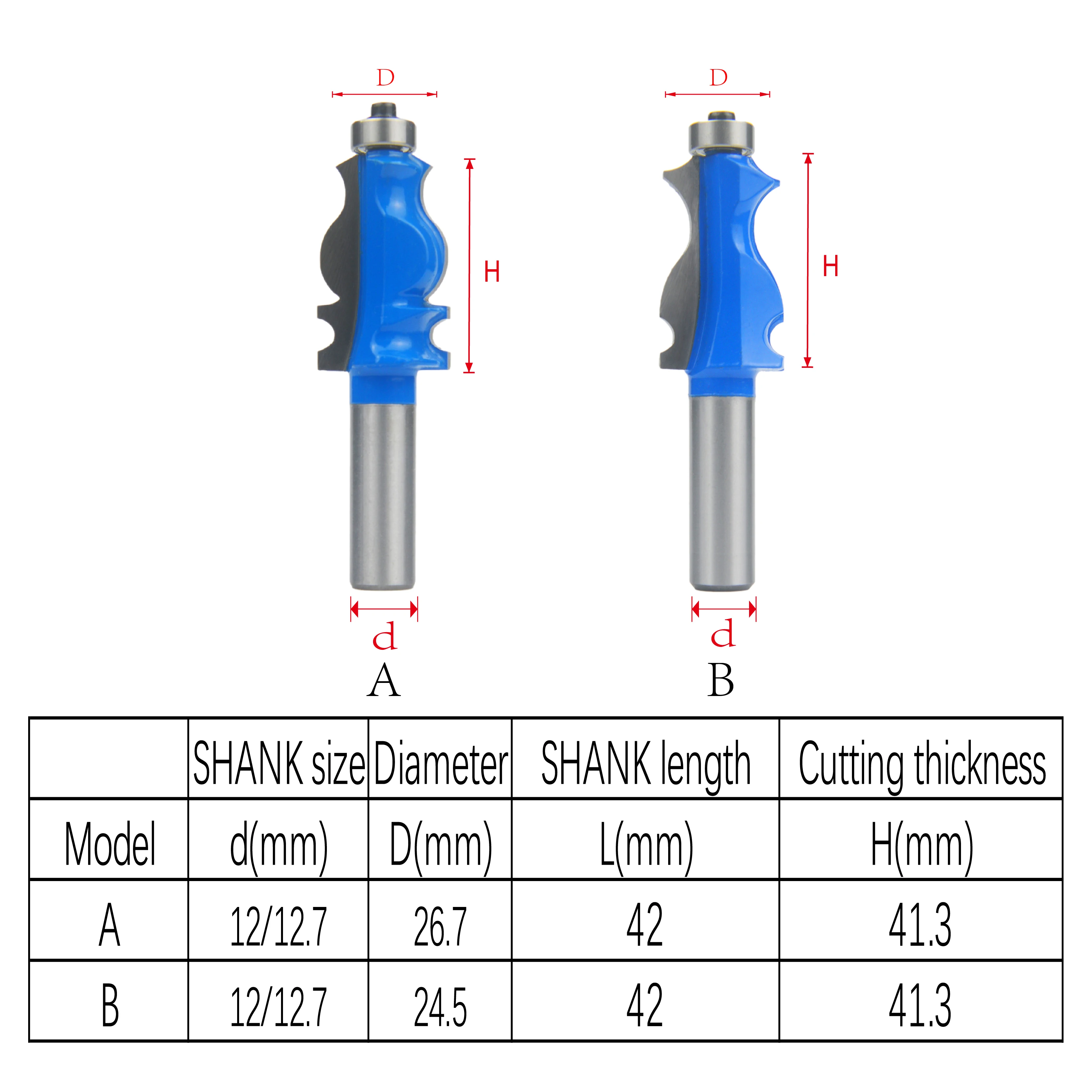 Fish Handrail Router Bits set Milling Cutter Solid Carbide End Mills CNC Router Bit for Wood Tungsten Steel Router Bit