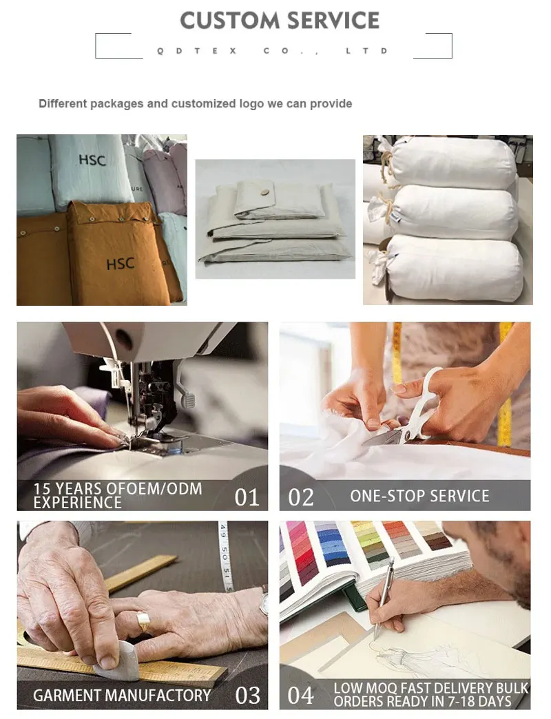 Wholesale Organic France 100% Linen classic Pajamas PJS linen loungewear linen pyjamas