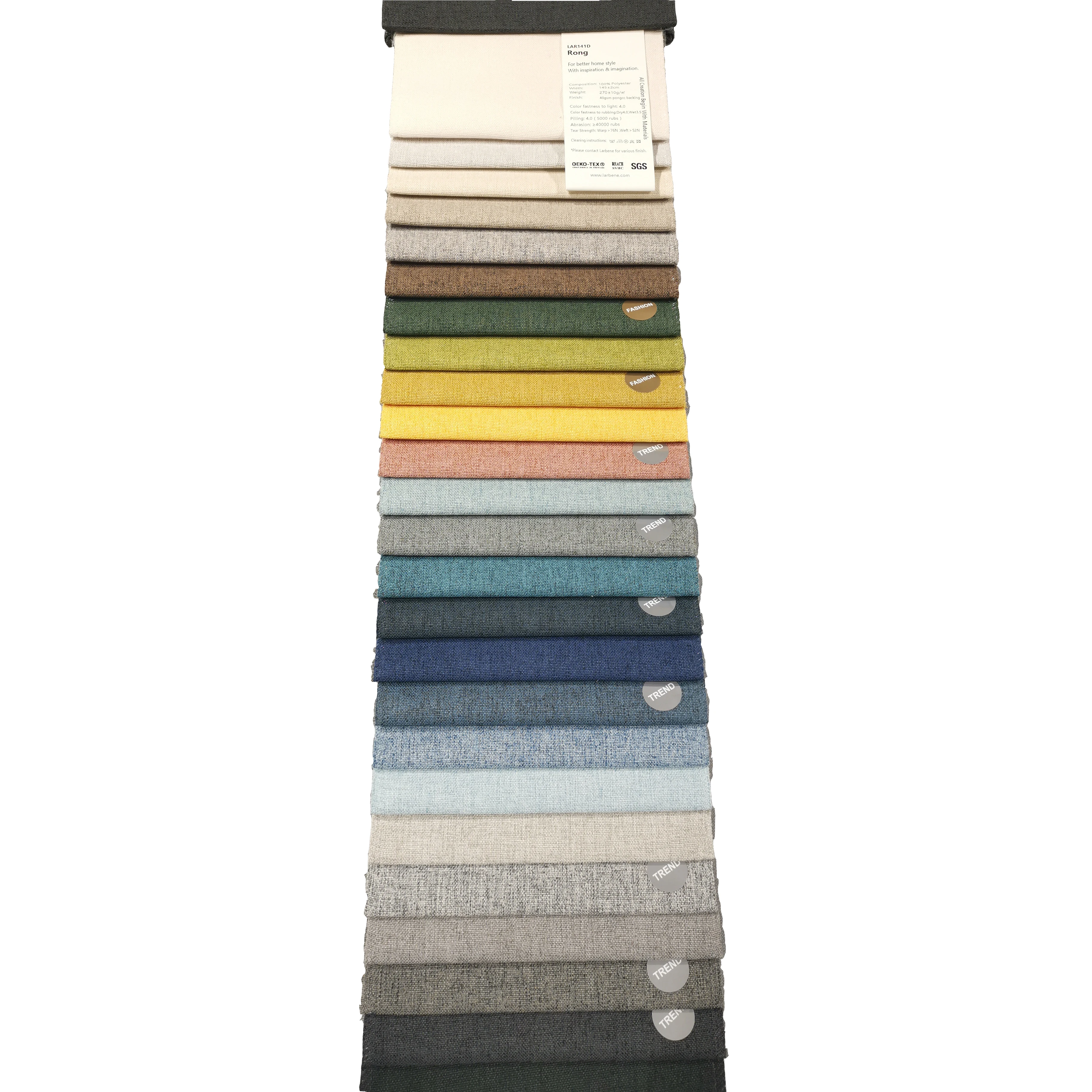 Заводской запас Лидер продаж простая льняная ткань для дивана из 100% полиэстера мебели