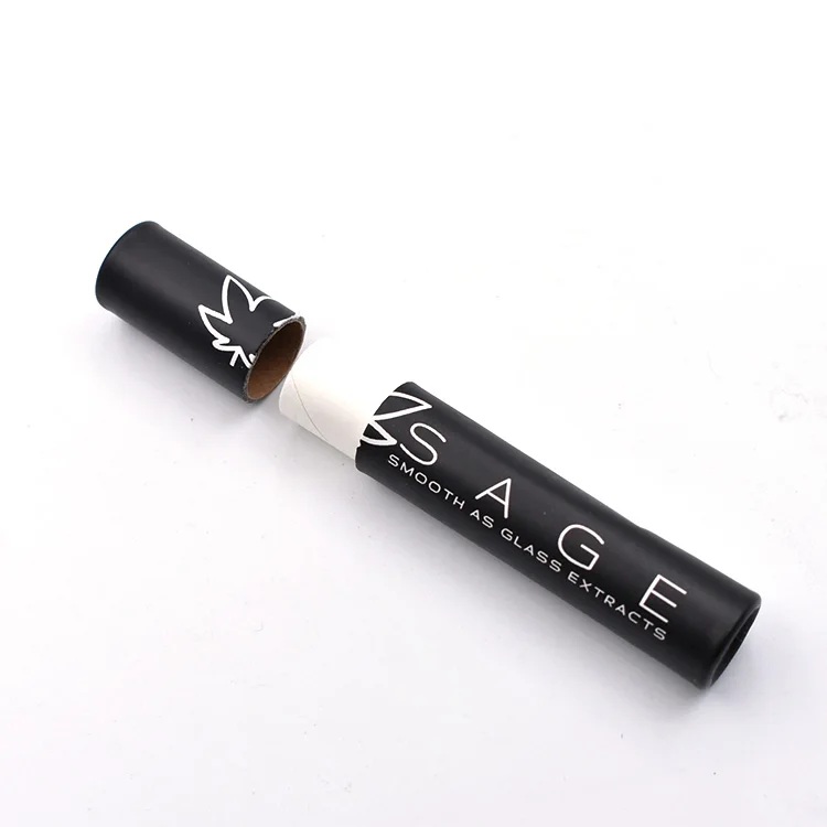 Custom Black Color Printed Packaging Round Kraft cartridge packaging Paper Tube