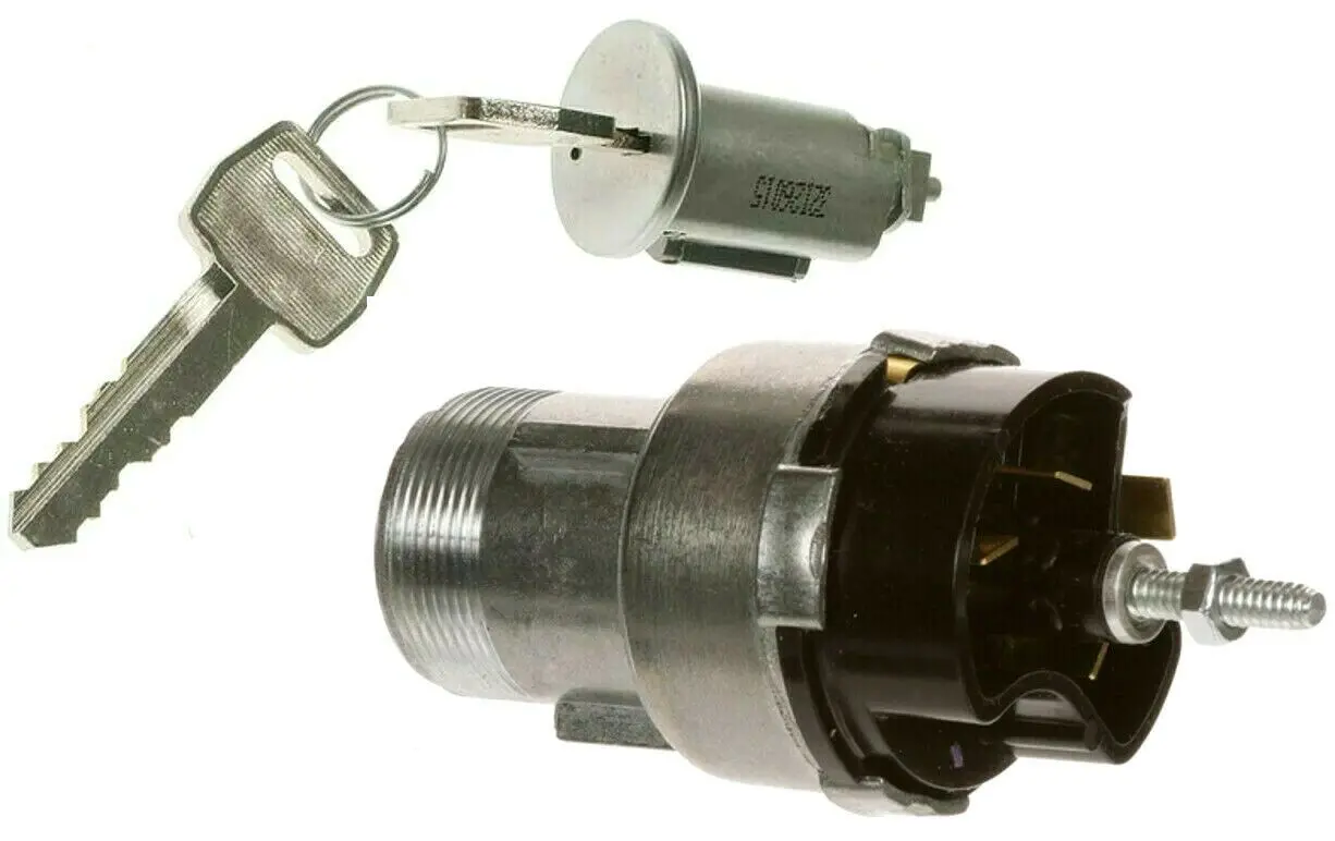 Ignition Key Switch Lock Cylinder Chrome 2 Keys 701398 for GMC C/K2500 79-86