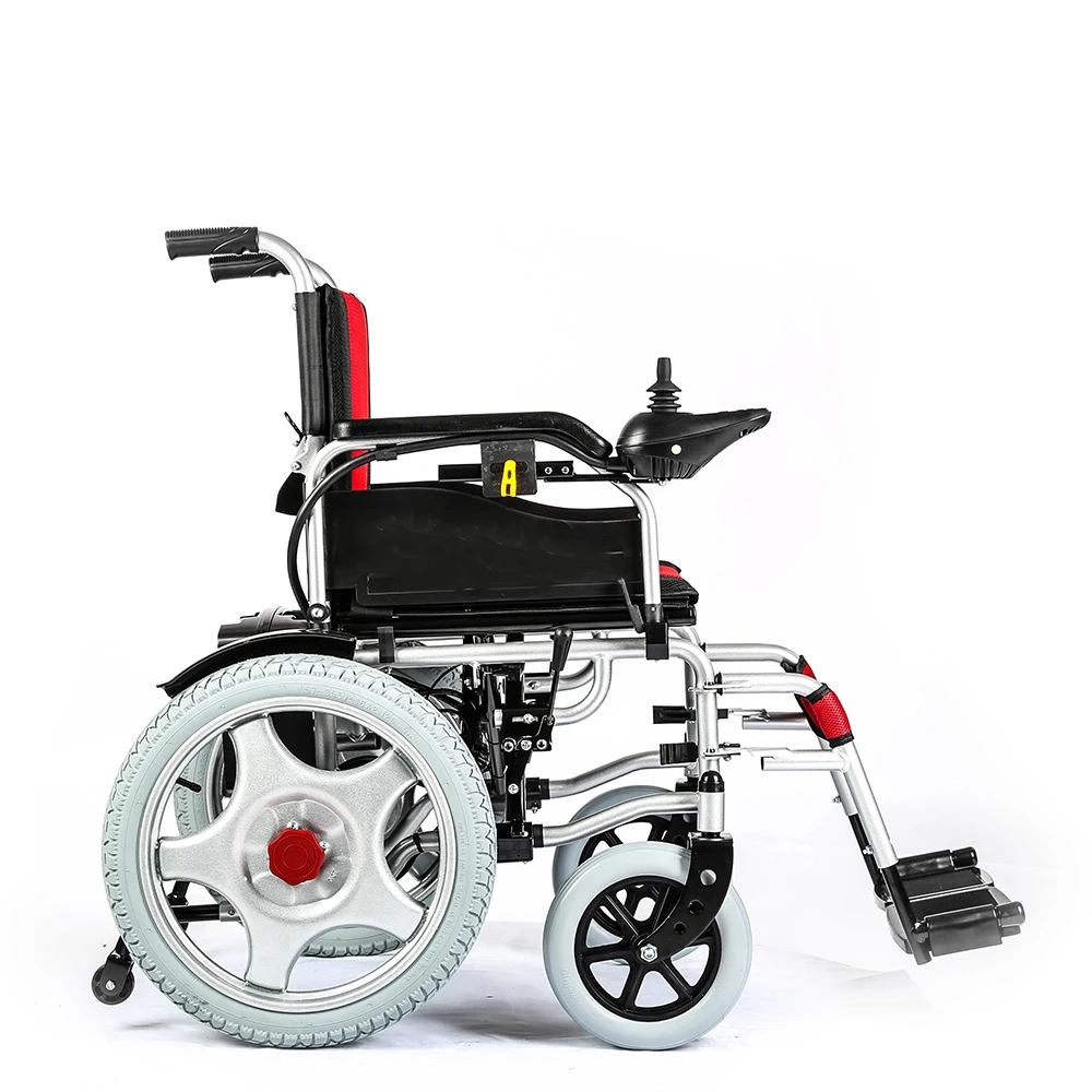 Cheap Folding Portable Handicapped Power Electric Wheelchair with Flip-up Armrest for Adult Disabled