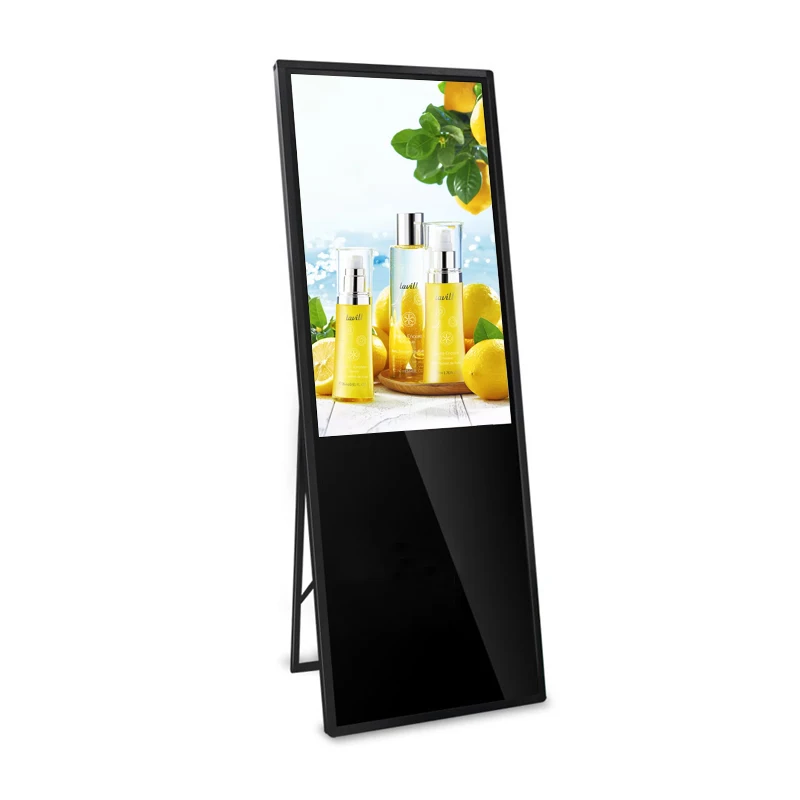 Heymi 55 Inch Factory Wholesale Portable Floor Stand Digital Signage And Displays Advertising Touch Screen for Restaurant