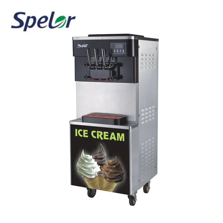 China Spelor Three Flavor Automatic Commercial Use Home Soft Serve Making Vending Maker Machines Ice Cream Machine For Sale