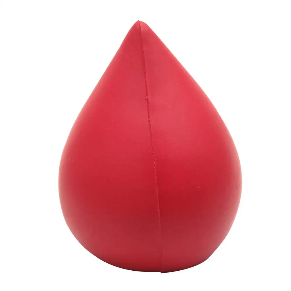 PU foam Stress Reliever Water Drop and Blood Shape Soft Squeeze Ball with logo and customized color