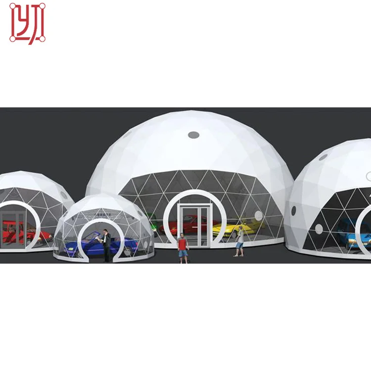 Waterproof and fireproof clear geodesic dome tent for outdoor events