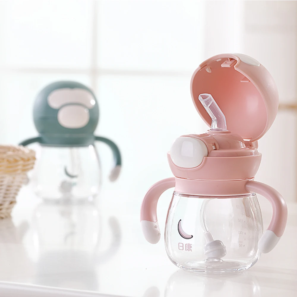 Cute rabbit baby plastic drinking cup water bottle for kids RK-B1024