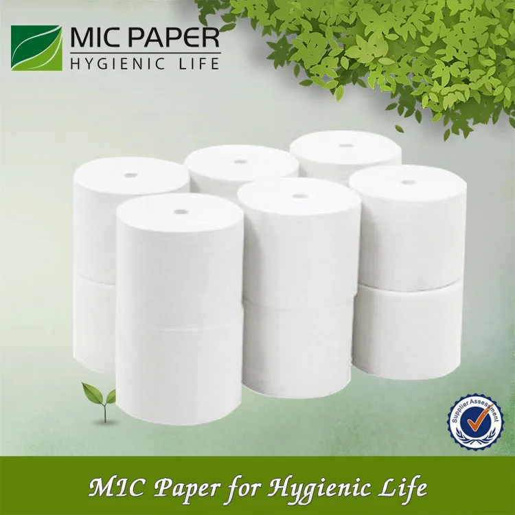 Factory High Quality Tissue Paper Manufacturers Custom Size Coreless Roll Papersoft Tissue Coreless Tissue PSD for Bathroom