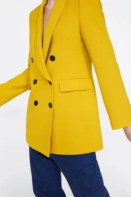 Nanchang Xihui Autumn Coat Women Yellow Blazer Women Blazer