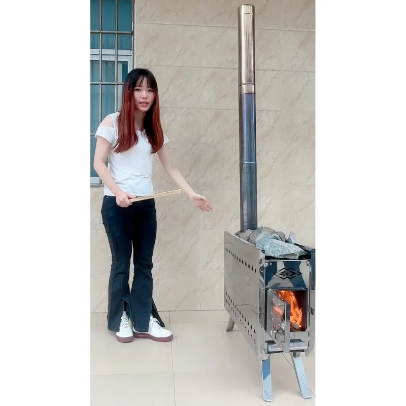 Indoor Wholesale Sauna Wood Burning Stove Solid Fuel Stove  Wood Oven For Camping Outdoor Tent