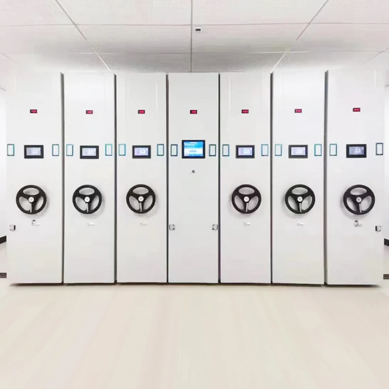 Intelligent Mobile File cabinet Compact Shelving Metal School Library smart control Movable Rack Book Mobile Shelving