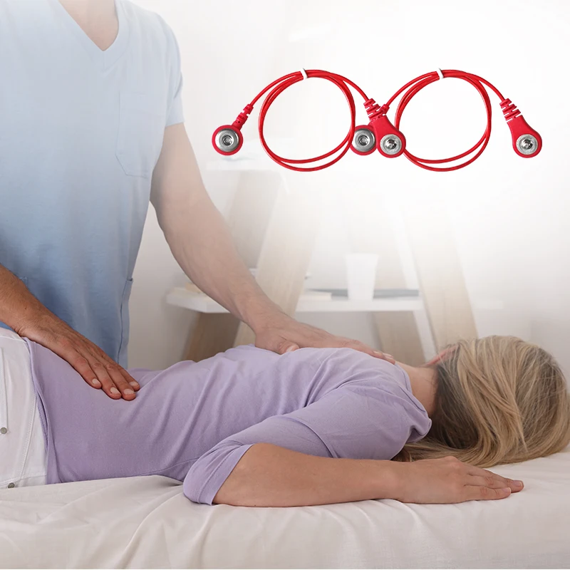 Electrode Lead Wire Adapters,Convert 3.9mm female button to 3.9mm male button lead wires Compatible With TENS, EMS unit device