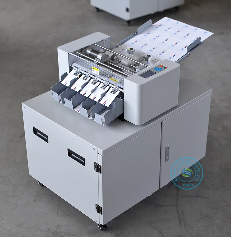 Automatic business card printer and cutter edge die-cutting machine. a3 heavy duty automatically pvc duplo business cards cutter